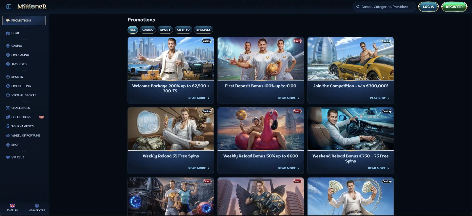 Promotions de Millioner Casino